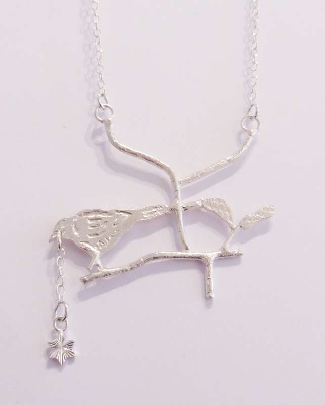 Bird Necklace with Star